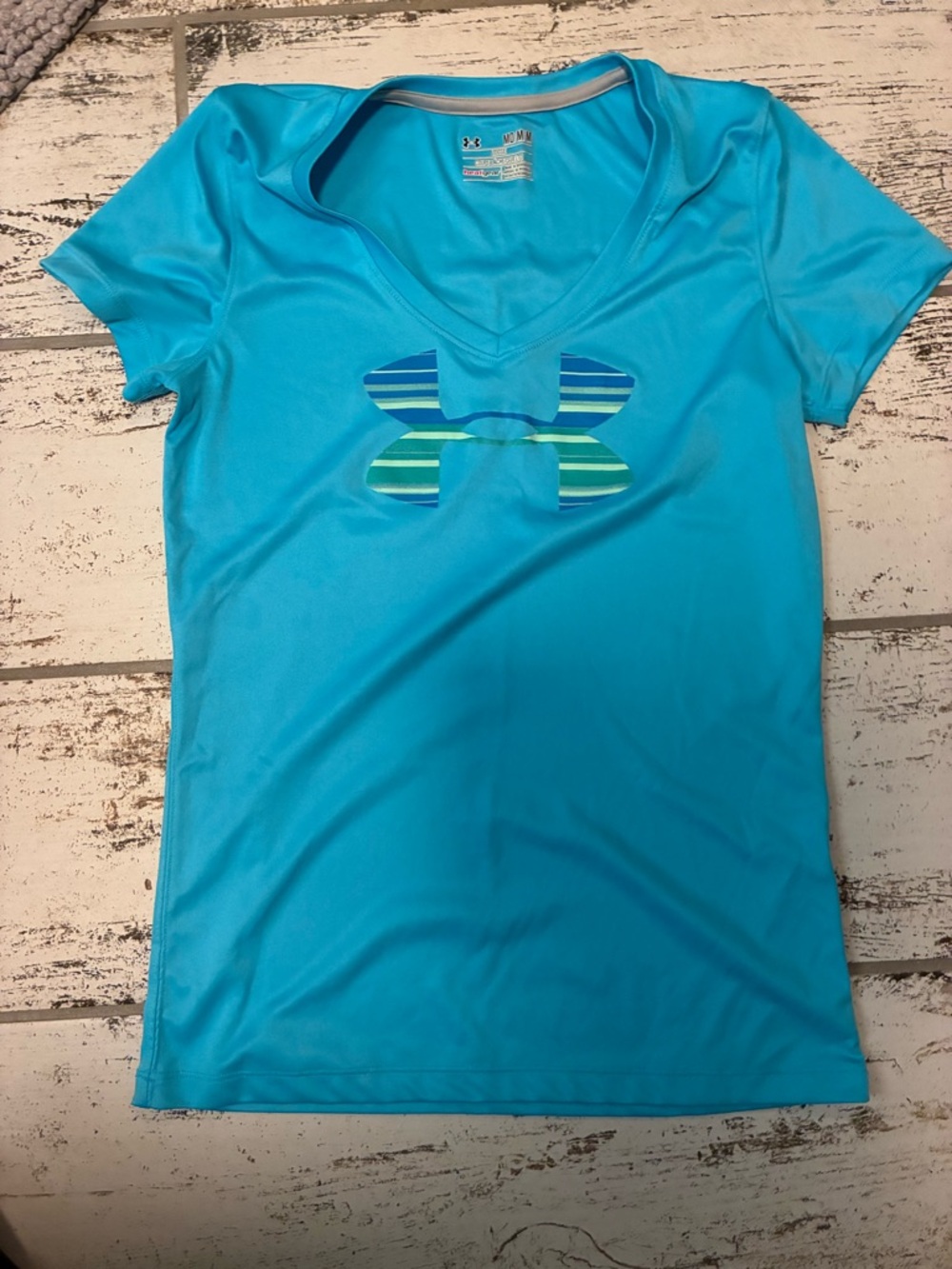 Under Armour Turquoise HeatGear Performance Tee with Logo